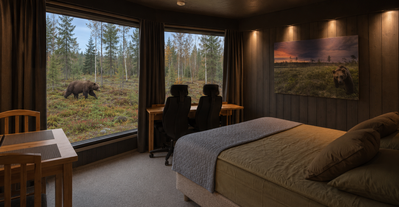 Luxury Bear Watching in Finland
